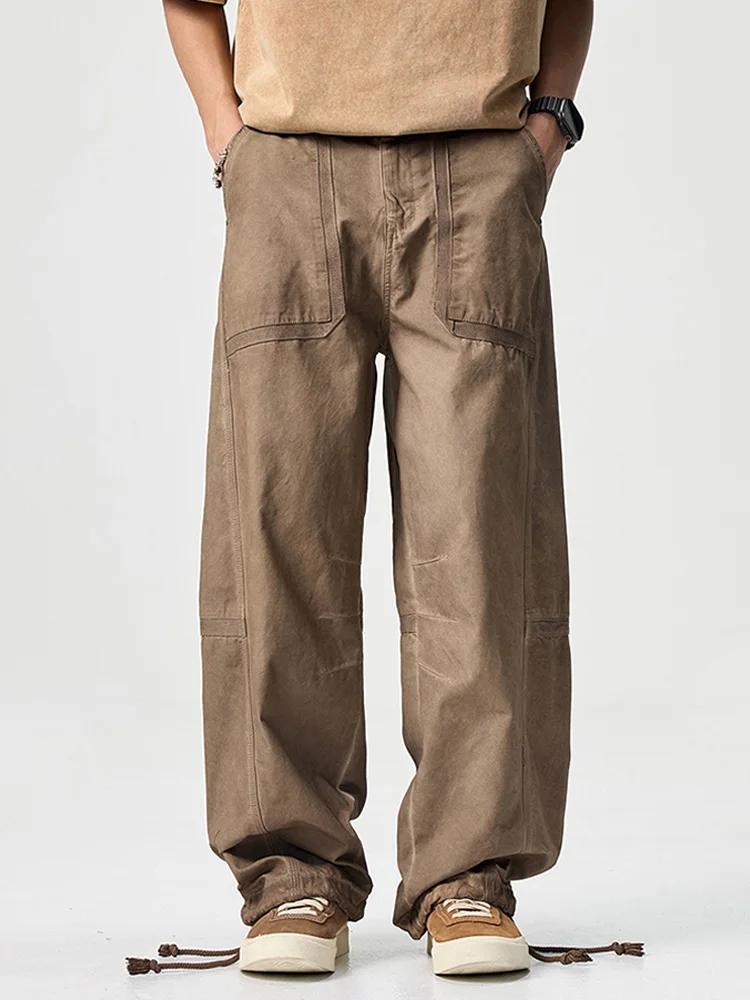 Pantalon baggy décontracté pour hommes, streetwear, mode, conception sale, jambe large, piste, panta