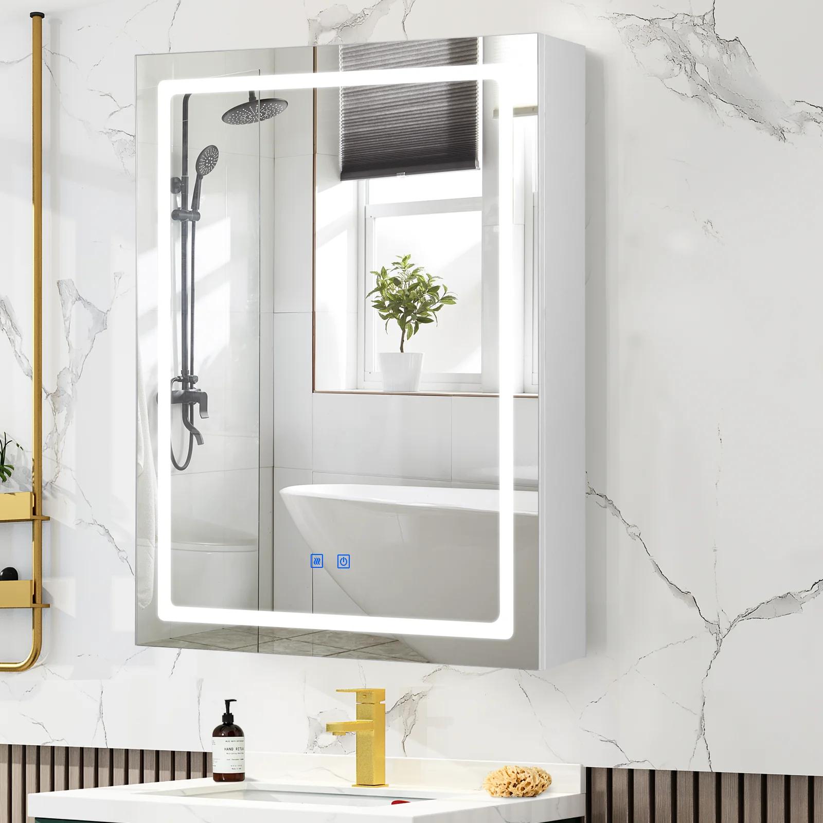 VOWNER HOMedicine-armoire avec lumières LED et miroir, avec étagère réglable, dél'offre buage, mode 