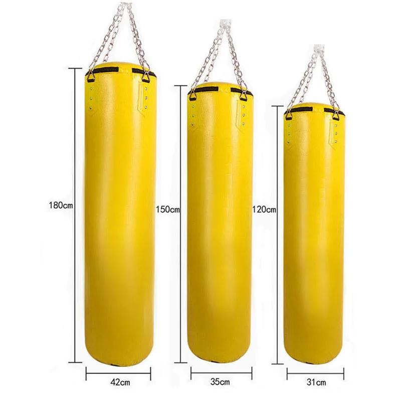 Sanda – sac de sable de boxe pour hommes, 150/180cm, sac de frappe MMA, en PU, lourd, Taekwondo, ent