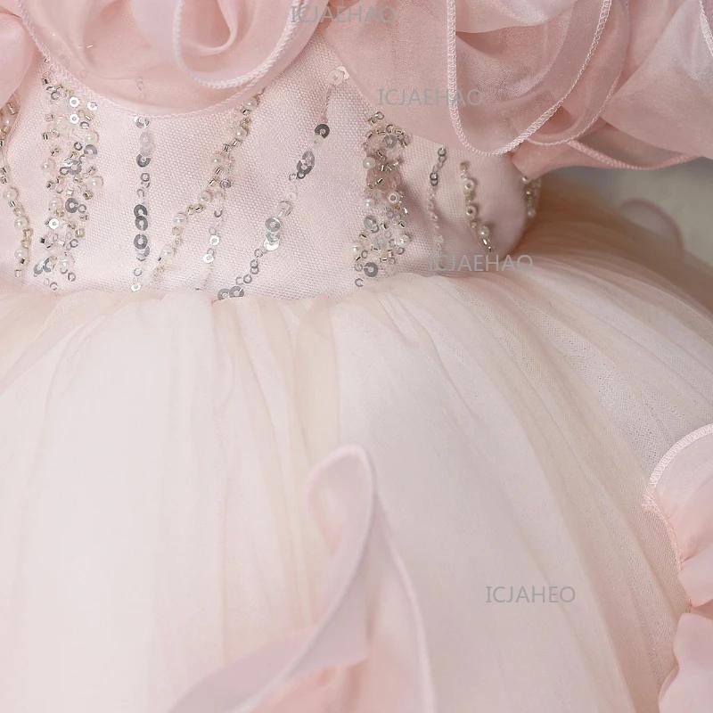 Nouvelle Robe Tutu de Cérémonie pour Bébé Fille, Tenue de Performance pour Fête de Premier Anniversa