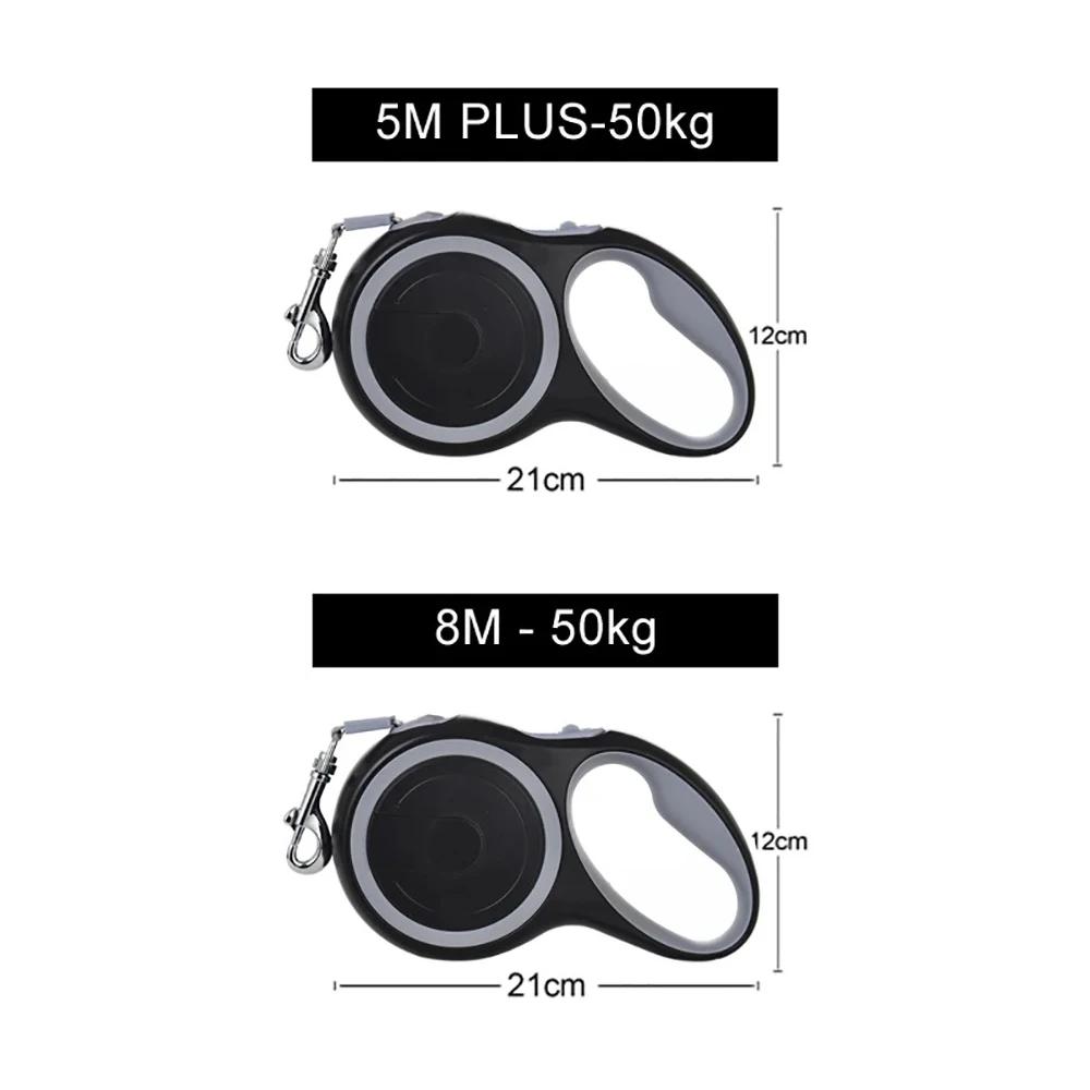 Laisse pour chien de 3m 5m 8m 50kg, collier de Roulette rétractable pour petits et grands chiens, ac