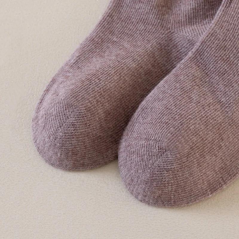 Chaussettes longues pour filles, printemps automne, nouvelles chaussettes en coton pour enfants, cha