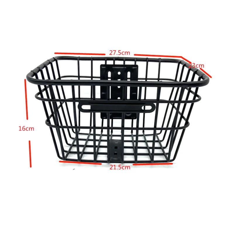 1 pièces panier de rangement en fer noir panier pliant panier suspendu Durable panier de guidon avan