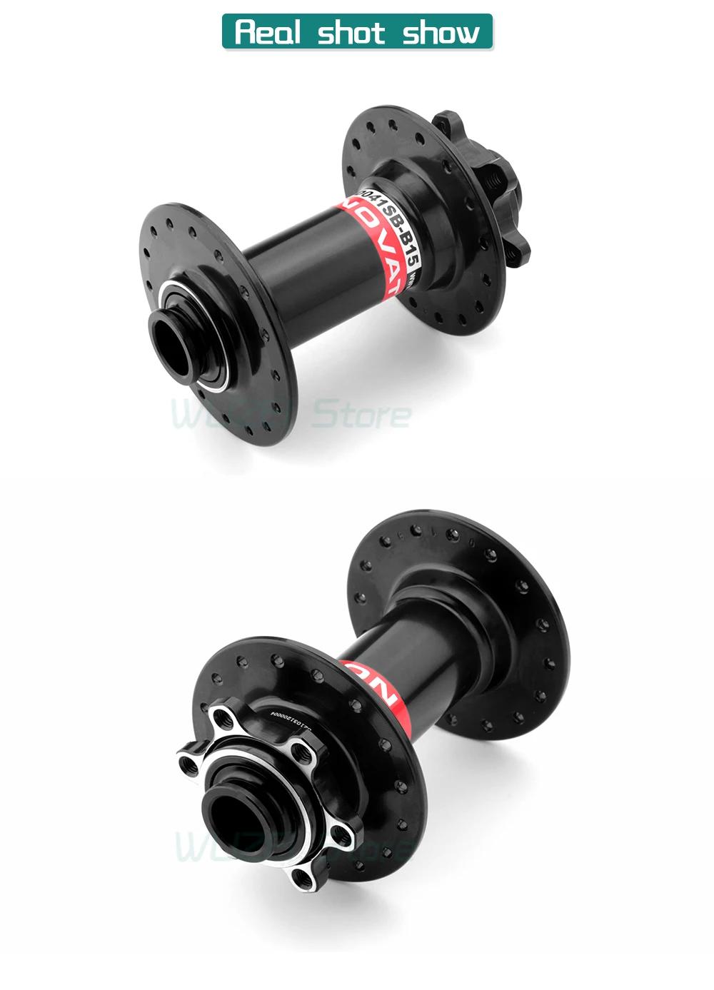 Moyeu Novatec Boost D041SB-15 moyeu avant vtt 15x110mm 32 trous à travers