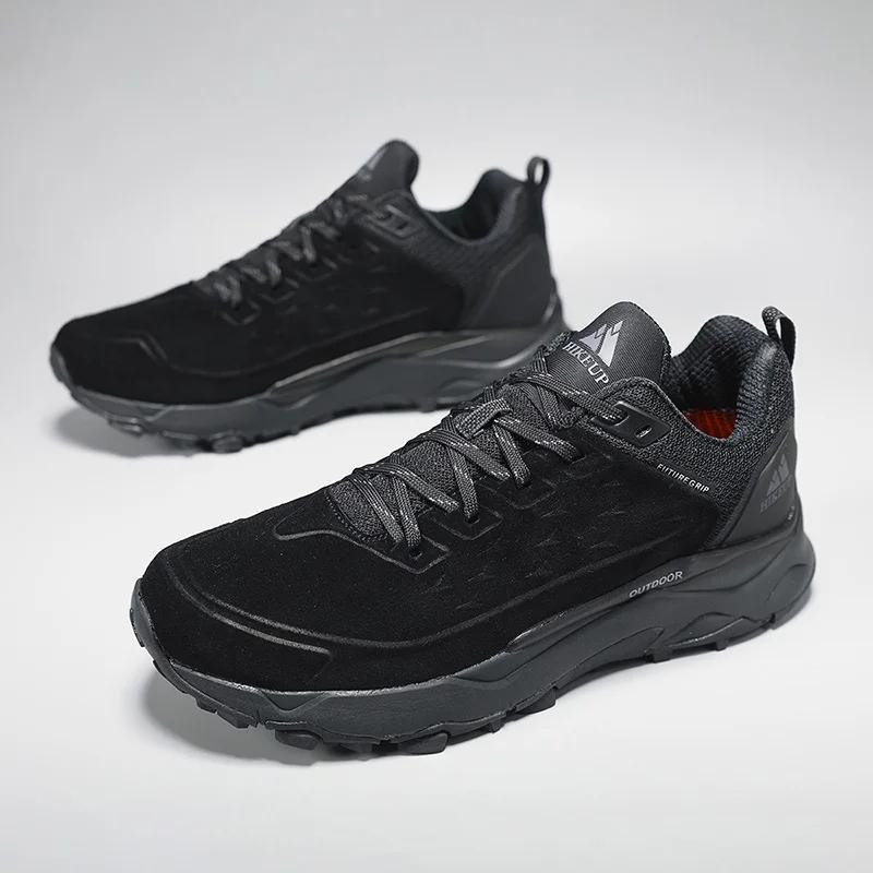 HIKEUP chaussures de randonnée pour hommes Sports de plein air Camping chasse marche chaussure daim 