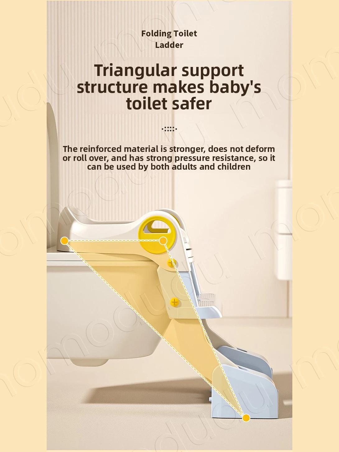 Siège de toilette portable 2-en-1 pliable pour enfants, siège d'apprentissage de la propreté avec ma