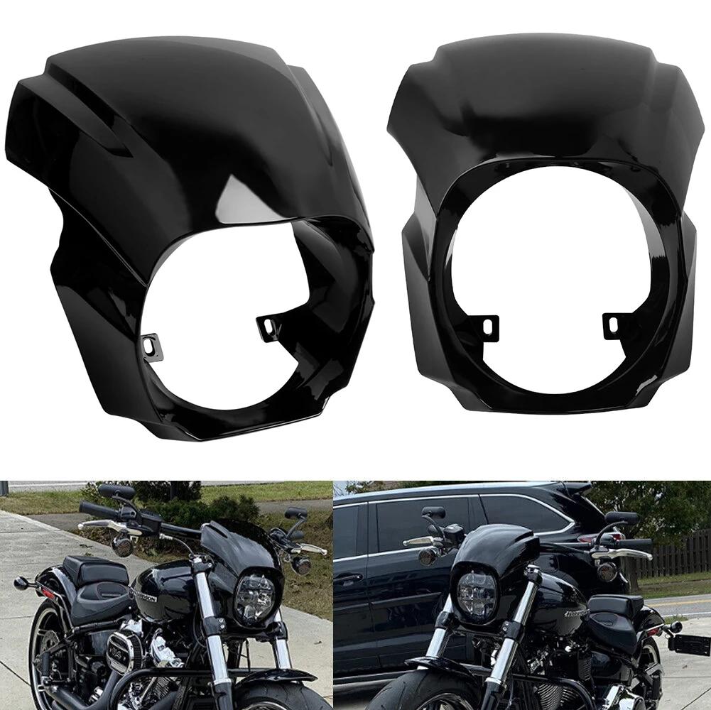 Masque de Carénage Noir Brcorporelle pour Lumière de Sauna Avant de Moto, pour Harley Softail instou