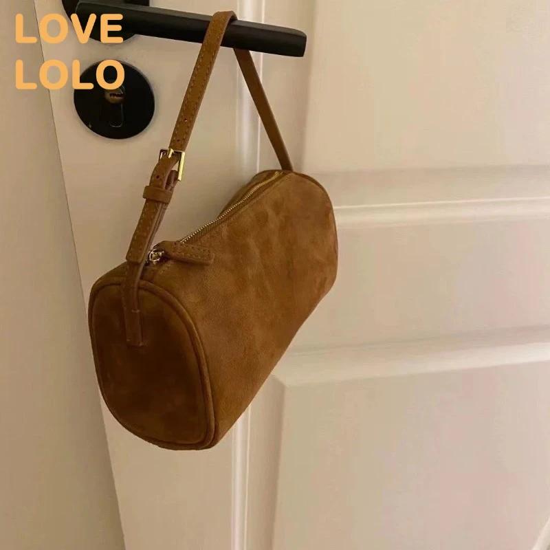 2025 nouveau luxe 90s porte-stylo sac véritable peau de vache souple et daim Mini sac à bandoulière 