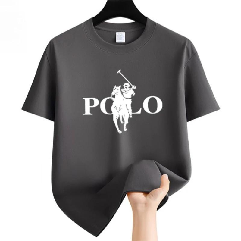 T-shirt à manches courtes pour hommes, marque de mode d'été, vêtements d'affaires décontractés, ampl