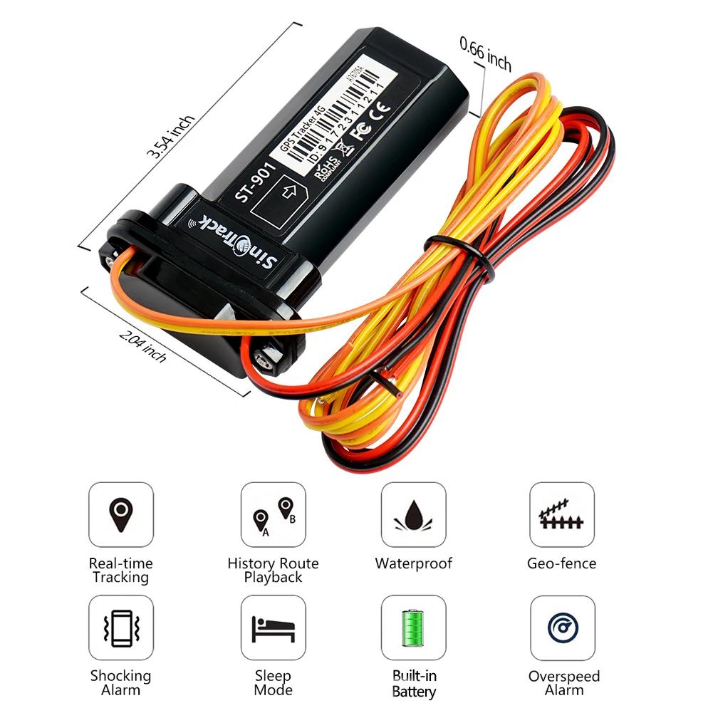 Meilleur traqueur GPS SinoTrack 4G, batterie intégrée étanche pour voiture, véhicule, appareil gps, 