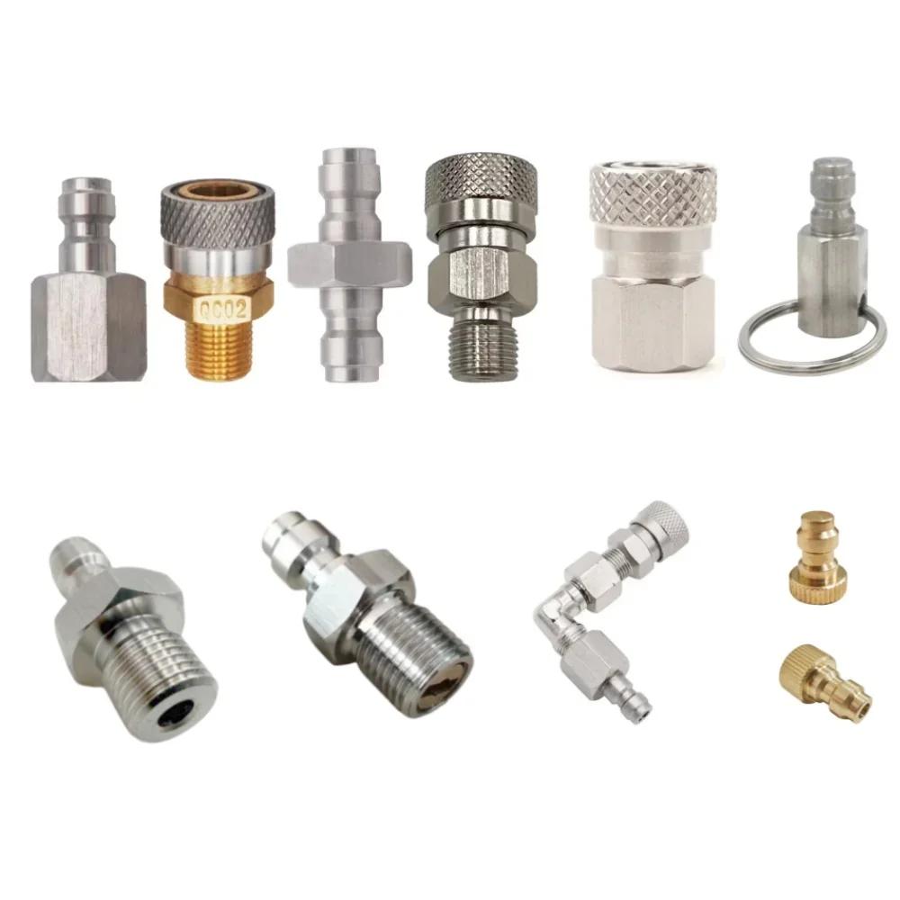 HPA AIR CO2 gaz bouchon de déconnexion rapide QC02 1/8NPT 1/8BSP M10 G1/8 "mamelon de remplissage mâ