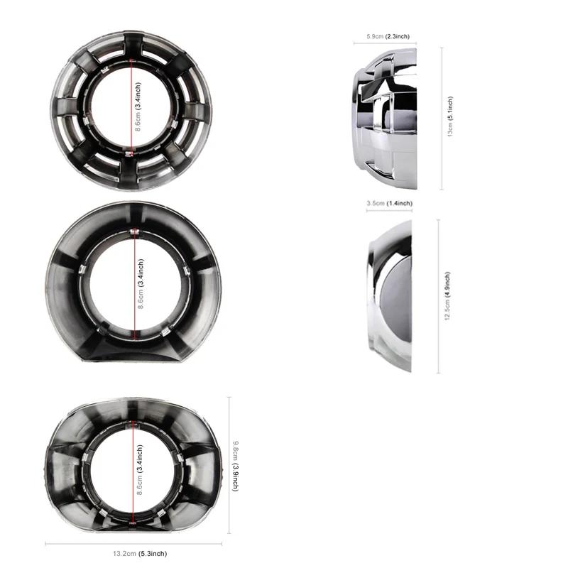 SANVI 2.5 pouces 3 pouces BI xénon/LED projecteur lentille masque couvre accessoires d'éclairage de 
