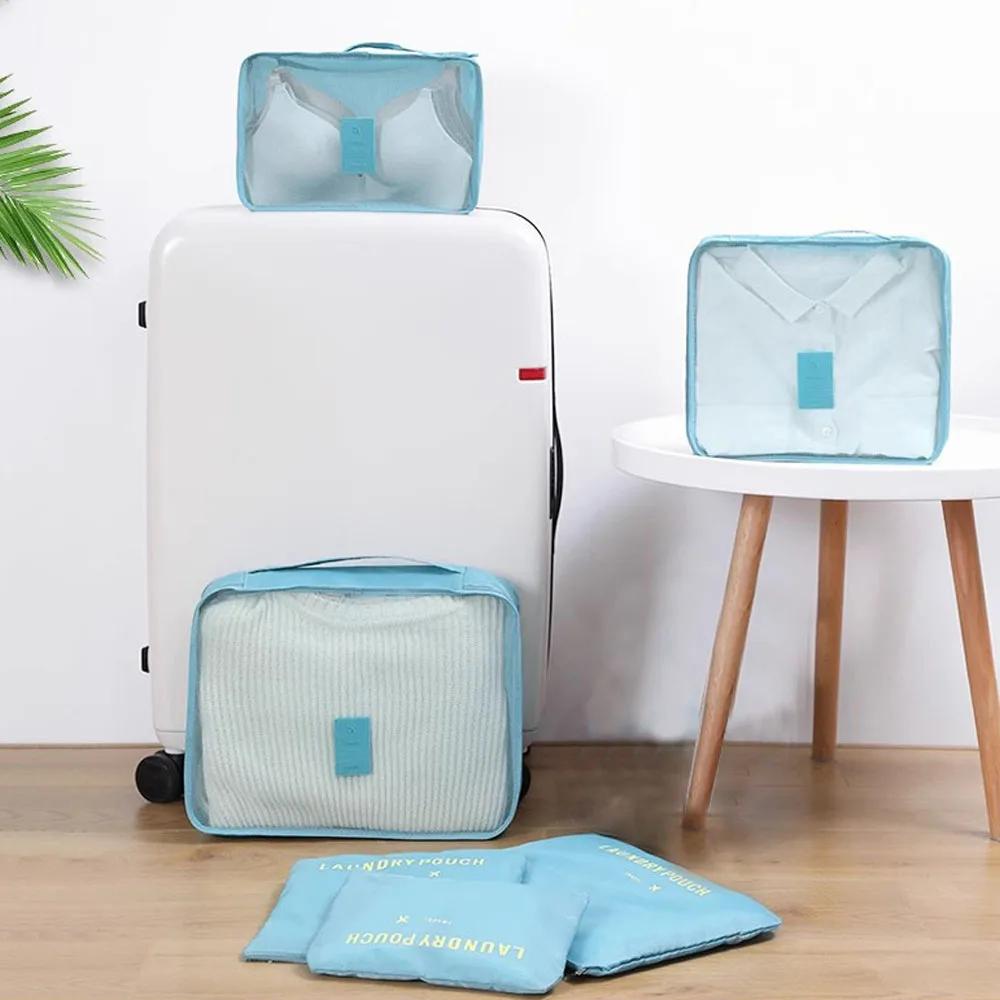 6 pièces/ensemble sacs de rangement et sacs à linge-sacs de rangement de voyage pour ranger les baga
