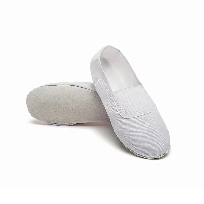 TOVN tout en cuir semelle noir blanc plat Yoga professeur Fitness gymnastique Ballet danse chaussure