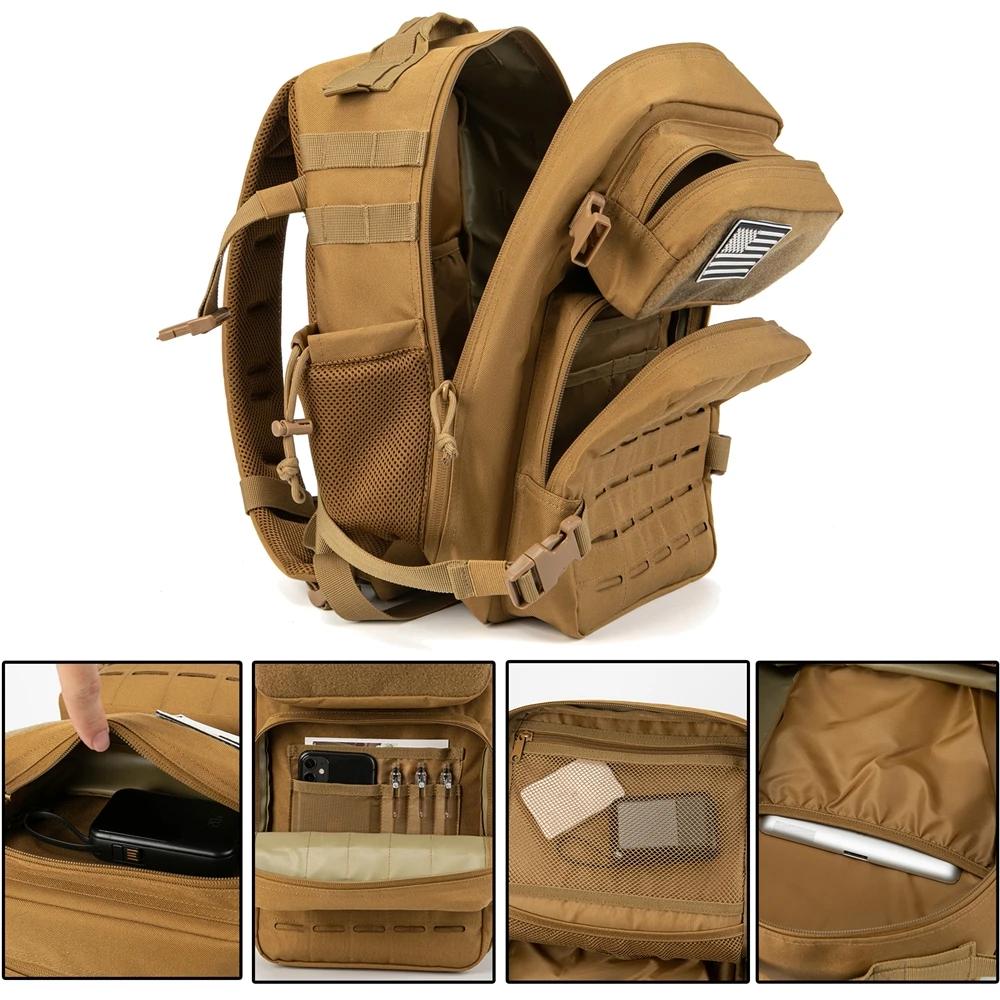 25L sac à dos tactique sac extérieur pour Fitness MOLLE sac à dos GYM pour femmes/hommes EDC randonn