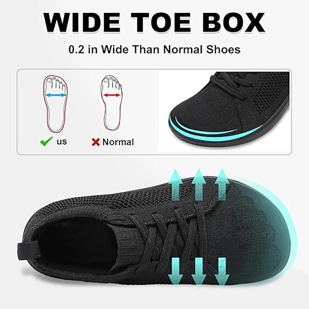 Chaussures minimalistes unisexes pieds nus - Semelles zéro, légères et respirantes pour course et marche