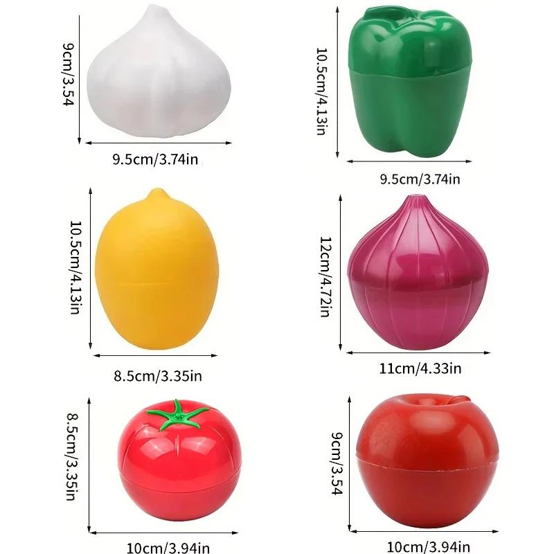Boîte alimentaire en plastique scellé, organisateur créatif, bac à légumes, conteneurs d'oignon, ail