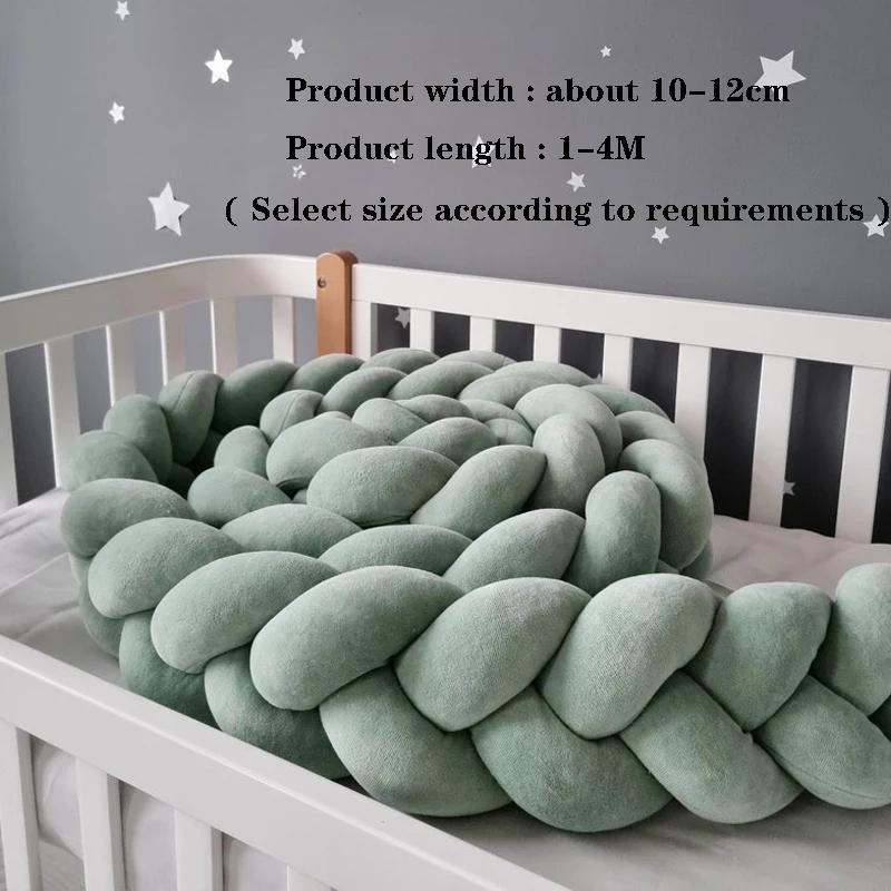 1-4 M bébé lit protecteur infantile berceau oreiller coussin tresse noeud pare-chocs berceau pare-ch