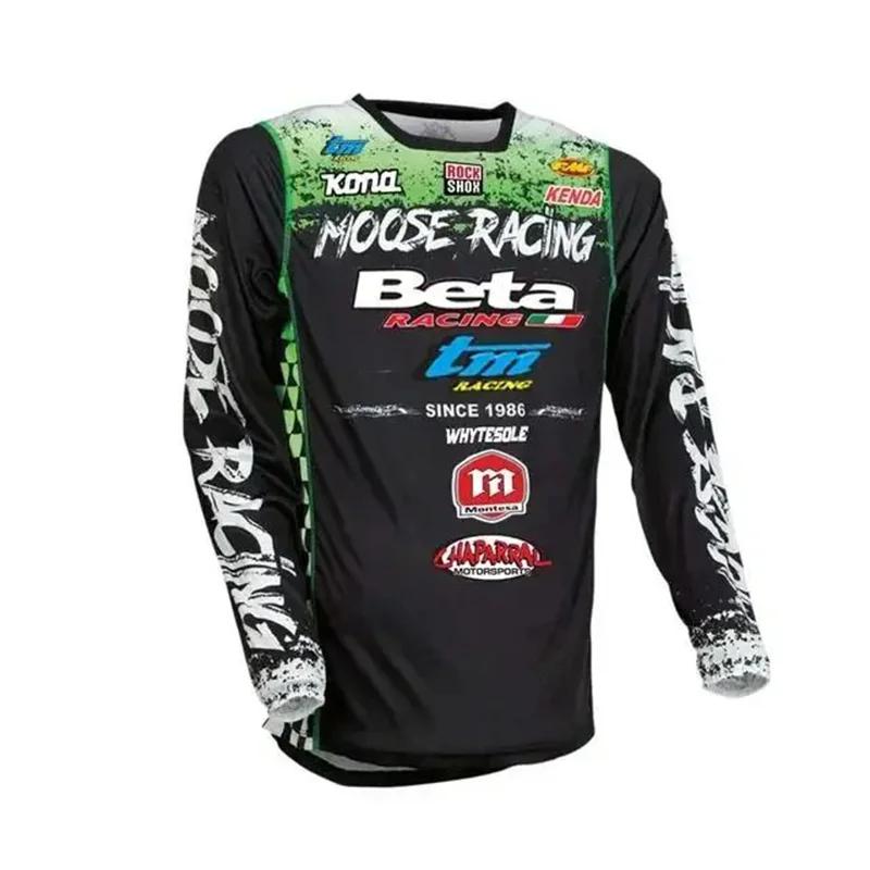 T-SHIRT à manches longues pour hommes, maillot d'équitation pour motOCROSS, vélo de montagne, sport 