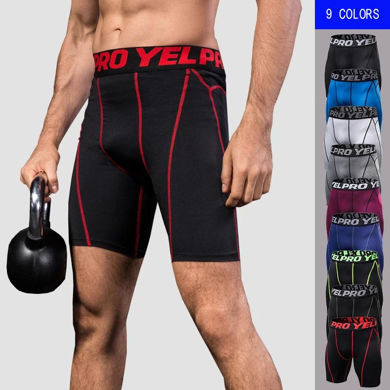 Short de Compression pour hommes, pantalon de sport à séchage rapide, Fitness, course à pied, entraî