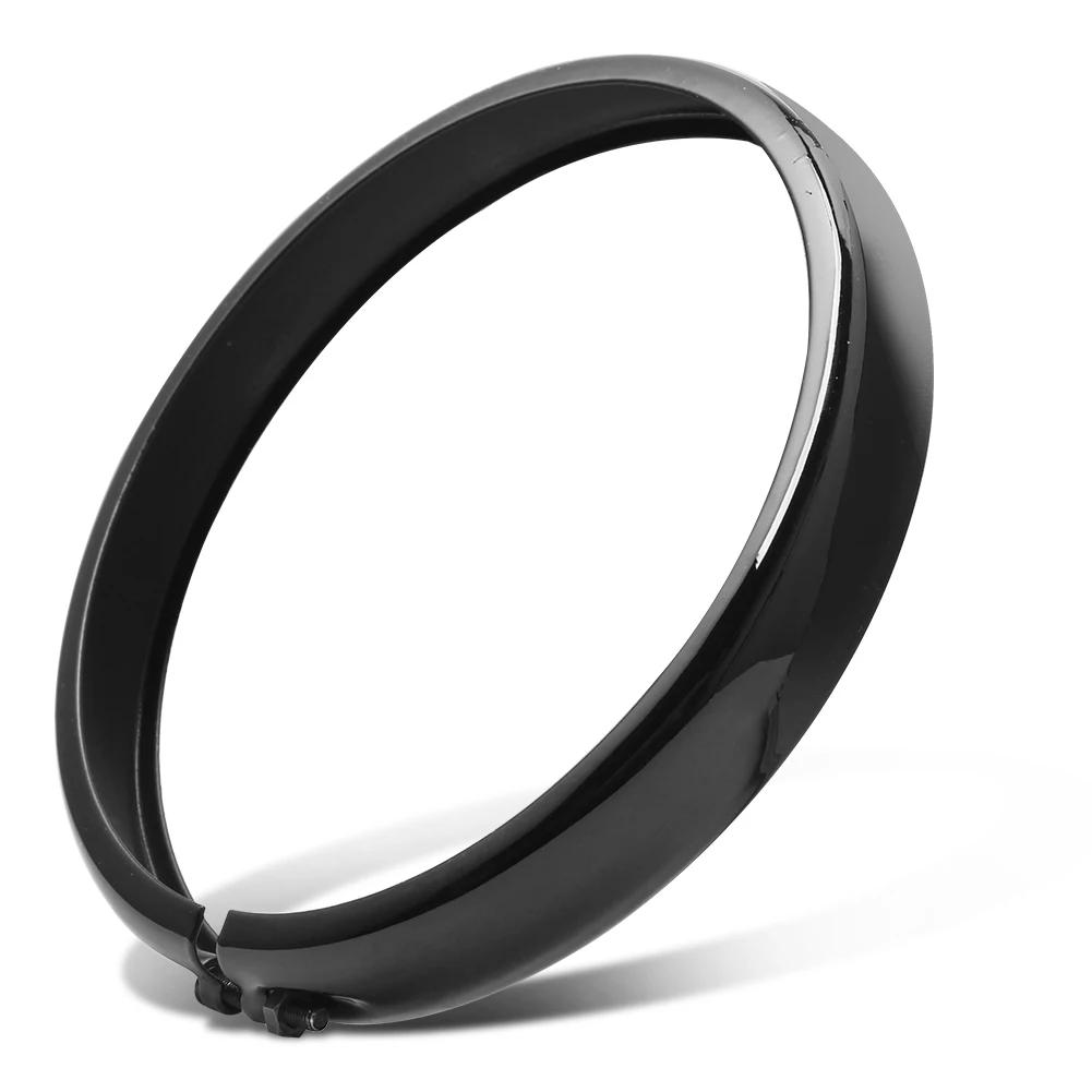 Anneau de garniture de phare de moto noir, 5.75 pouces, pour Harley Sportster Iron XL 883 1200 Dyna 