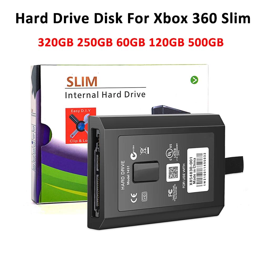 320GB 250GB 60GB 120GB 500GB disque dur pour Xbox 360 Console de jeu mince disque dur interne HDD po