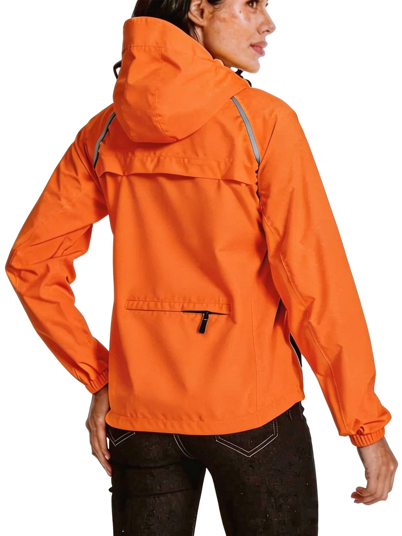 Veste à capuche imperméable et coupe-vent pour femmes, veste de sport respirante à manches longues, 