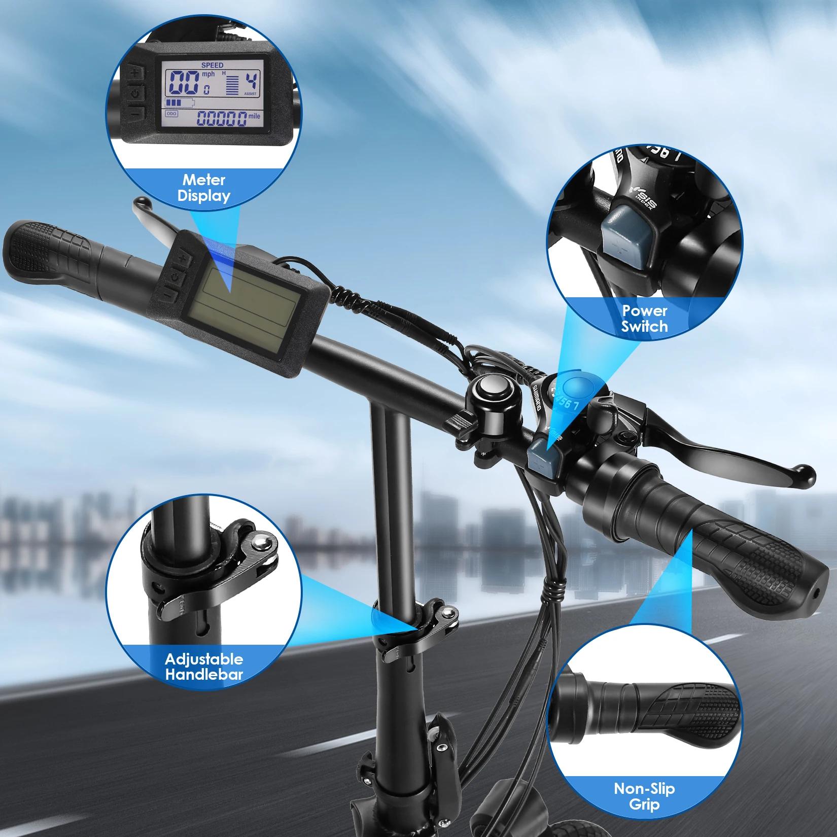 Vélo électrique pliant Step-Through Cruiser, moteur injuste, batterie perfective, système à 7 vitess