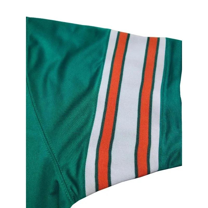 Maillot de Football brodé pour hommes, T-shirt respirant à col en v, maillot de Rugby Miami à manche