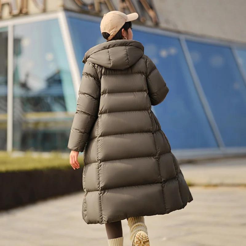 Doudoune longue imperméable pour femme Semir, nouvelle collection hiver 2025, manteau ample à capuch