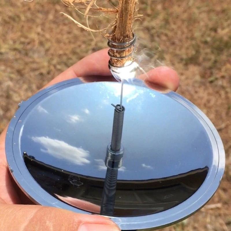 Briquet solaire d'extérieur, Camping survie, feu, étanche et coupe-vent, démarreur de feu, outil d'u