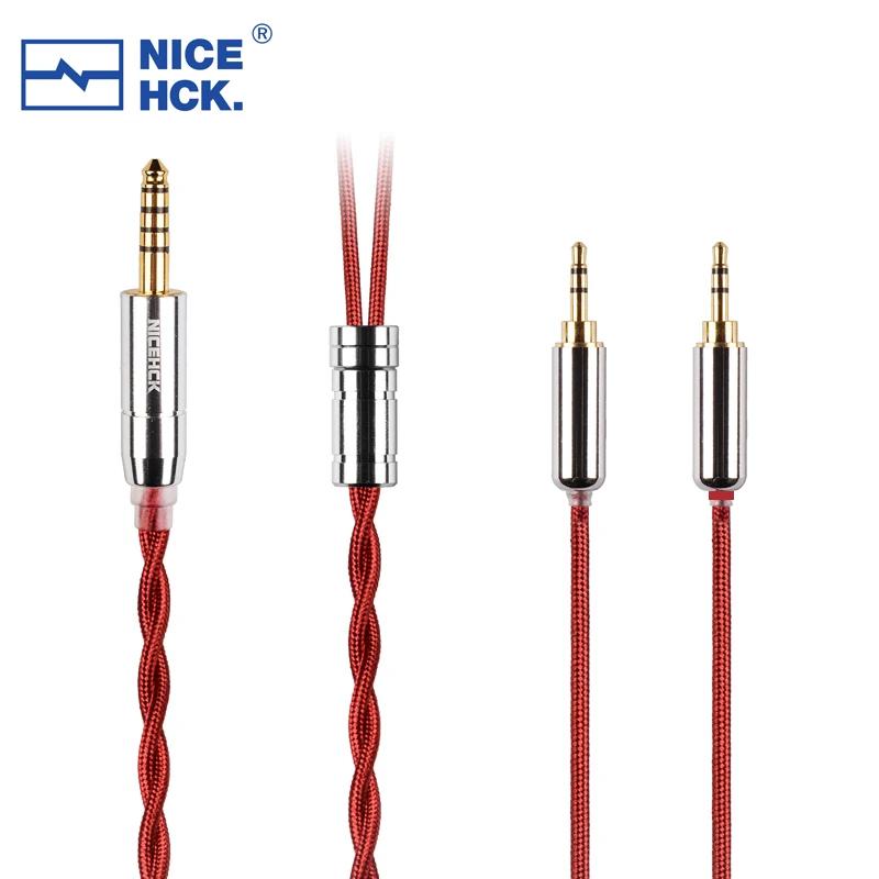 NICEHCK HeadAg 4N câble Coaxial argent pur HIFI Audio casque 4.4mm équilibré HD650/double 2.5mm HD60