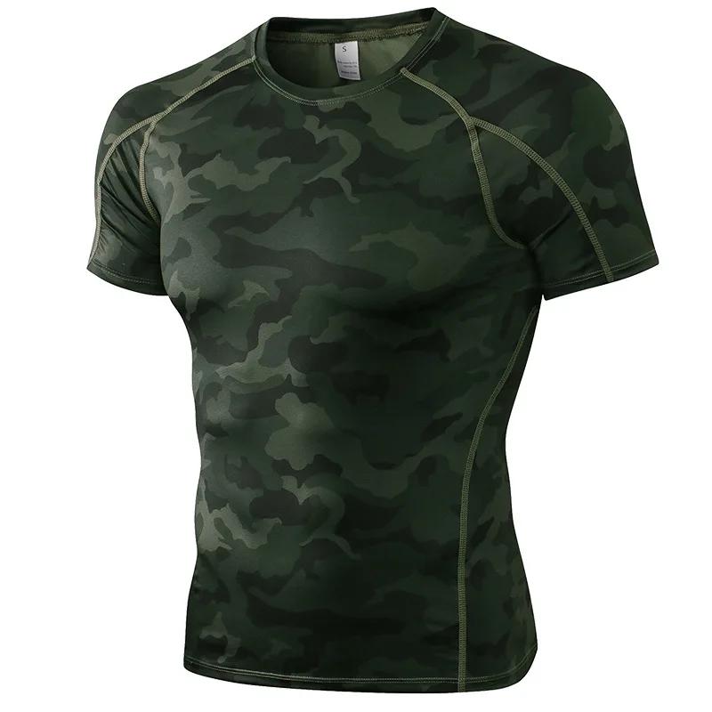 Chemise sport élastique homme - T-shirt fitness séchage rapide musculation entraînement