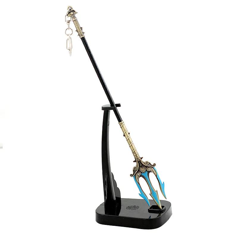 22 cm Métal Trident Dieu de la Guerre Poséidon Mythologie Grecque 1:6 Arme Modèle Miniature Jeu Péri