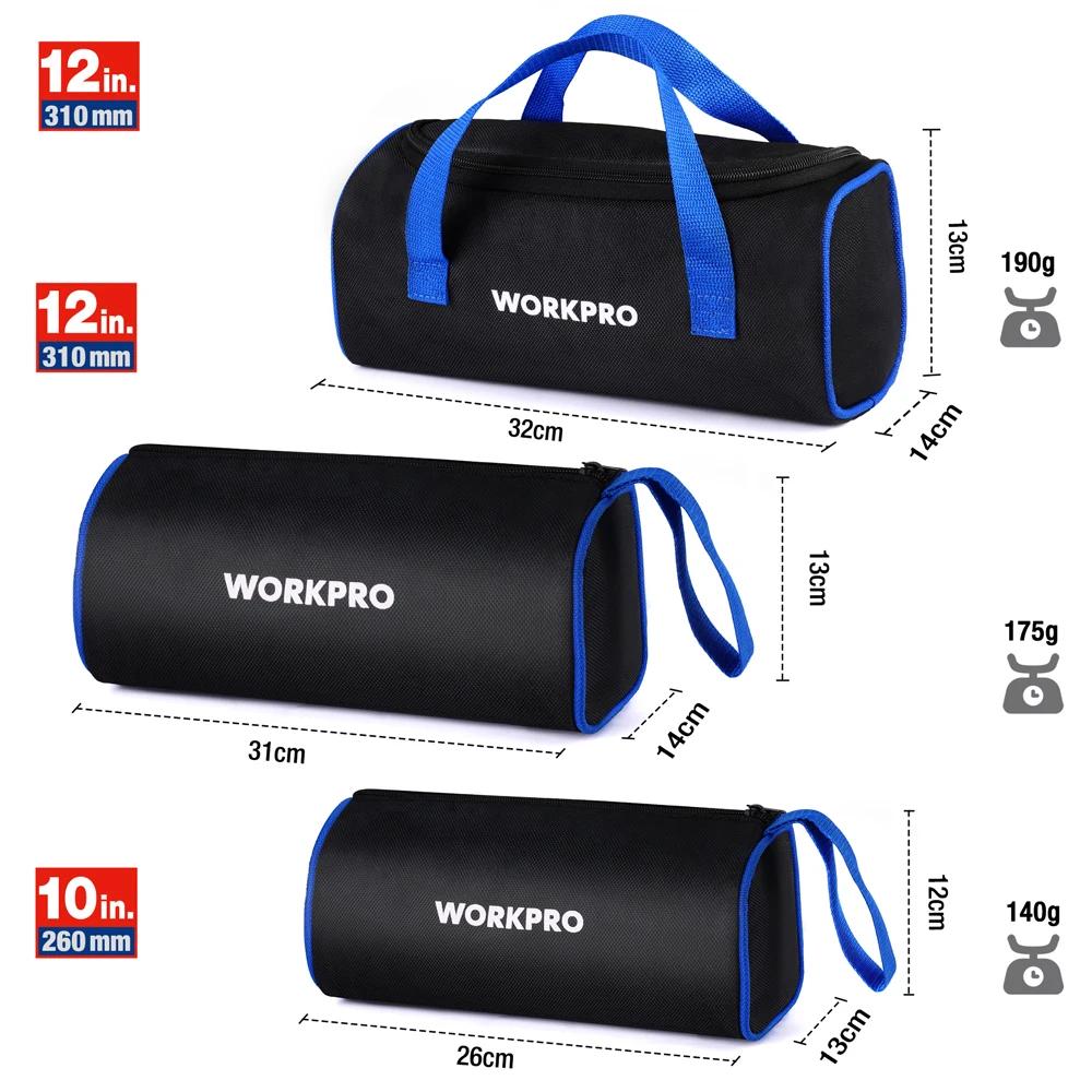 WORKPRO 12 pouces sac à outils multifonctionnel portable Kit d'électricien sac de rangement d'outils