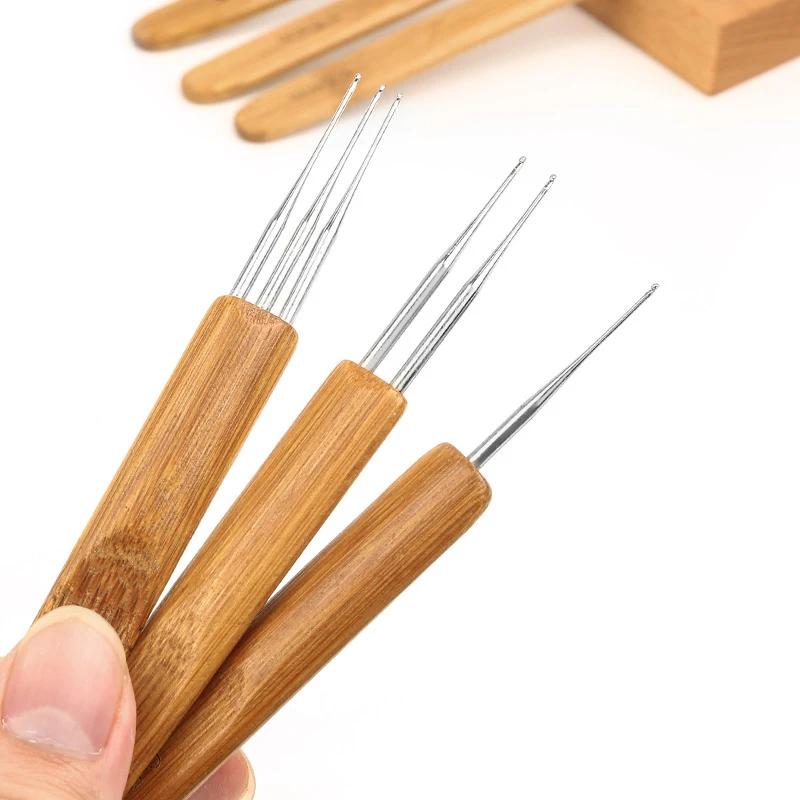 Dreadlocks en bois, 0.5mm/0.75mm, 1 pièce, outil pour tressage artisanal