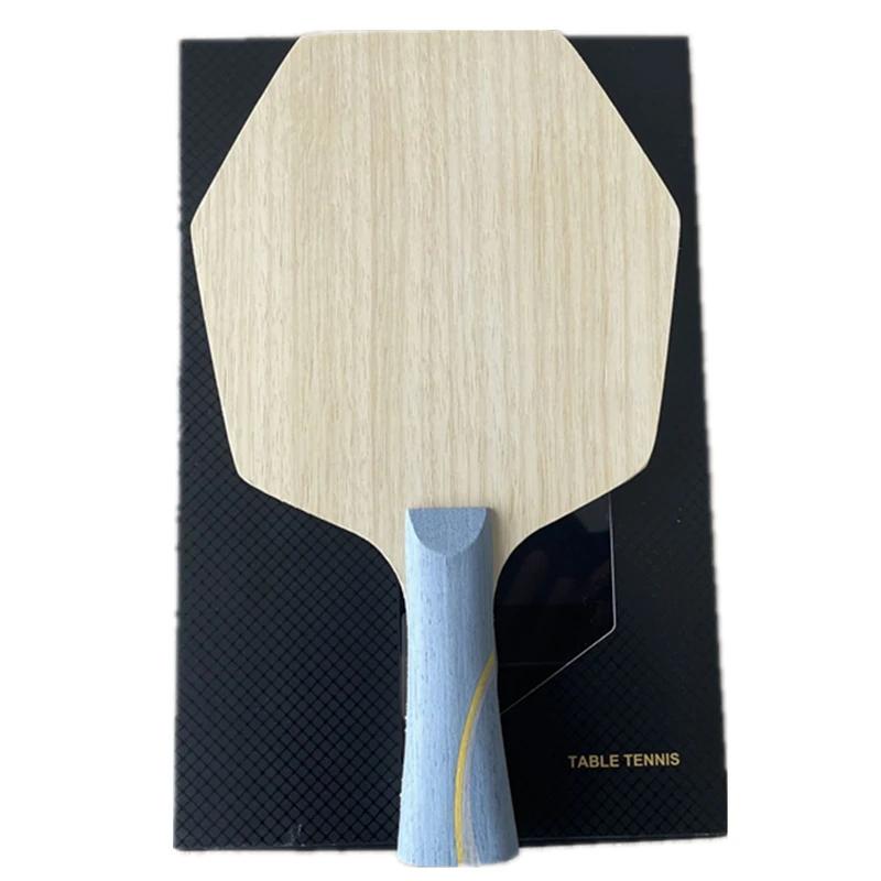 Stuor Long 5 raquette de Tennis de Table hexagonale lames hexagonales jaune noir fibre de carbone pa