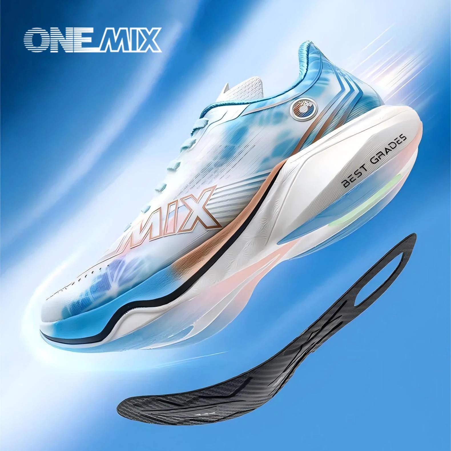 ONEMIX-chaussures de course de Marathon en nylon et planche de carbone, support professionnel Stable