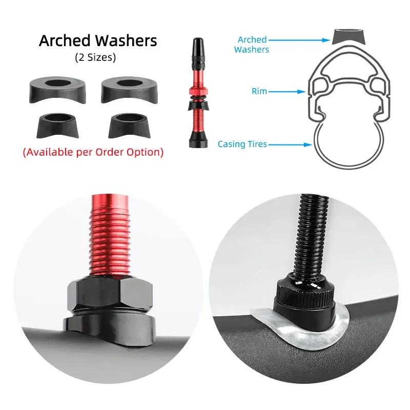 Deemount 2 pièces 40/60/80mm tige de Valve Presta/FV pour pneu Tubeless vtt vélo de route vélo sans 