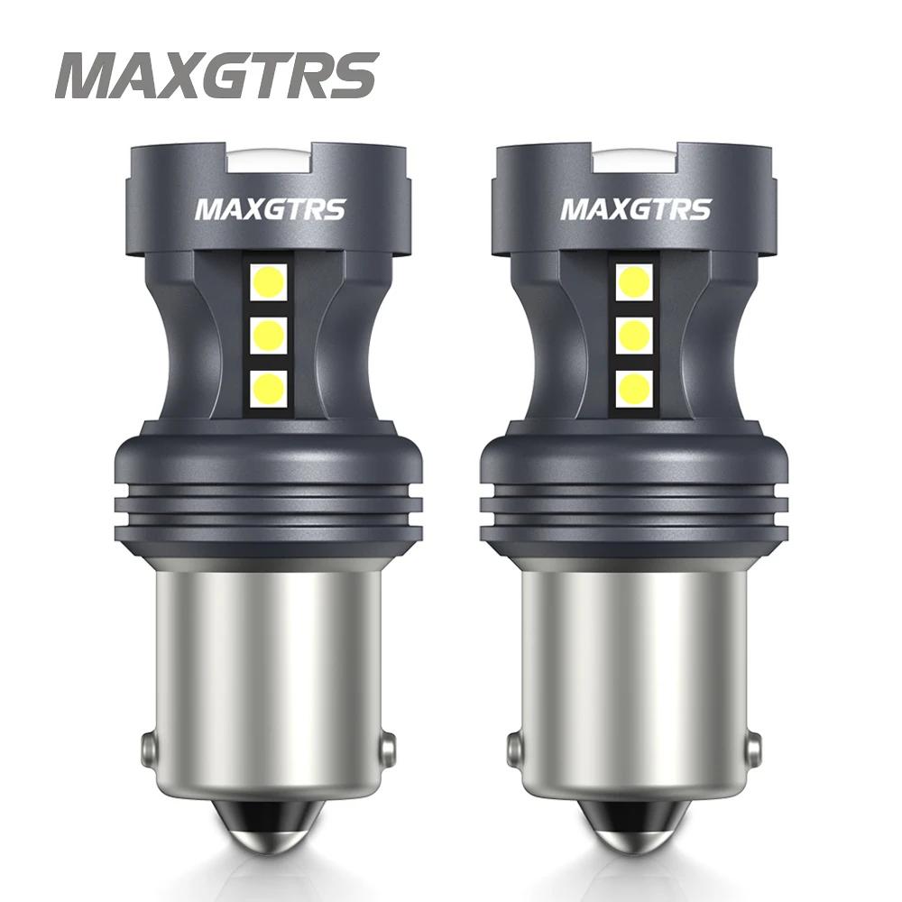 2x Ampoules LED P21W BA15S Canbus 1156 BAY15D 1157 P21/5W T20 W21W pour voiture, 6500K Blanc Rouge, 