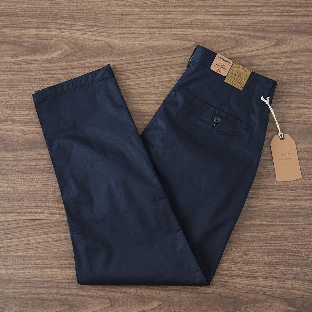 Pantalon décontracté rétro américain pour homme, 2024 coton, mince, micro élasticité, simple, affair