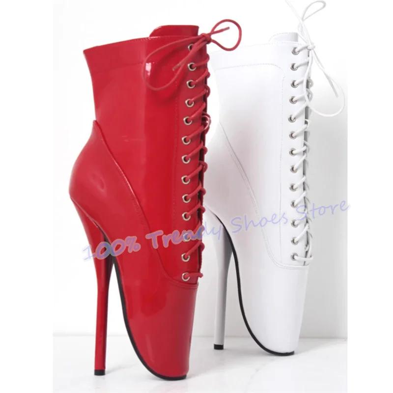 Bottines à lacets sexy pour femmes, talon super haut de 18 cm, chaussures de danse sur barre, chauss