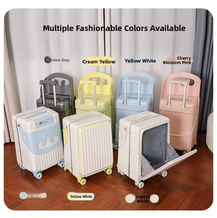 BunnyFly enfants 20 pouces bagage peut s'asseoir paresseux bagages valise de voyage fille roulant po
