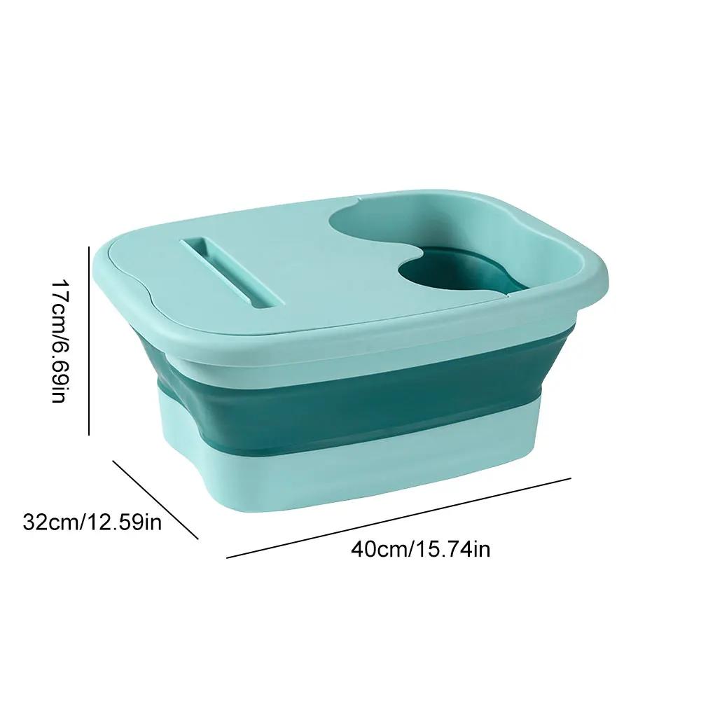 Bain de pieds portable pour massage, facile à prendre, baignoire de trempage des pieds, bassin plian