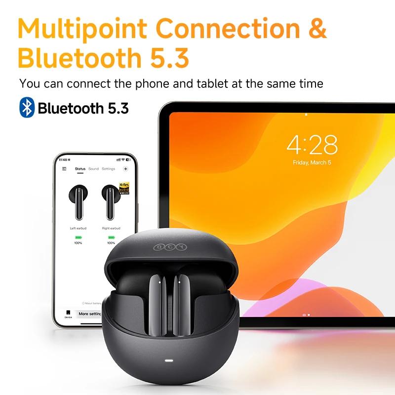 QCY HT10 AilyBuds Pro + ANC écouteurs sans fil Audio haute résolution avec LDAC 6 micro AI HD appel 