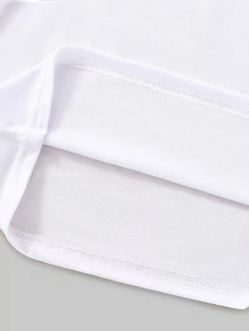 Tenue blanche et violette tendance pour filles de 4 à 12 ans : T-shirt à manches courtes et pantalon