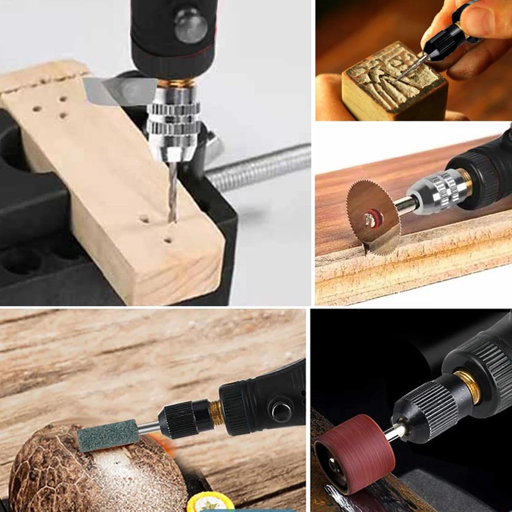 JANGKLIFE 9V Mini perceuse électrique stylo de sculpture vitesse Variable outils rotatifs Kit graveu