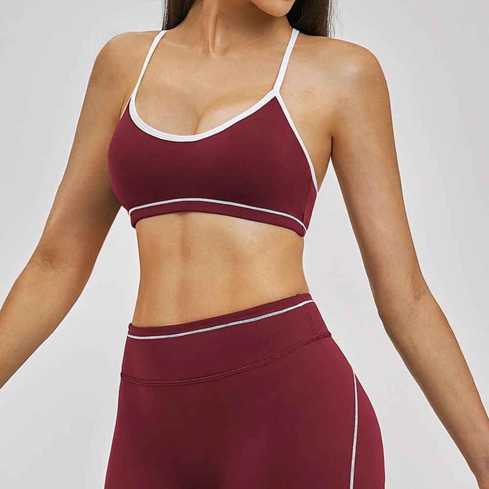 Soutien-gorge de sport pour femme, haut d'entraînement, sous-vêtement de gym, soutien-gorge de cours