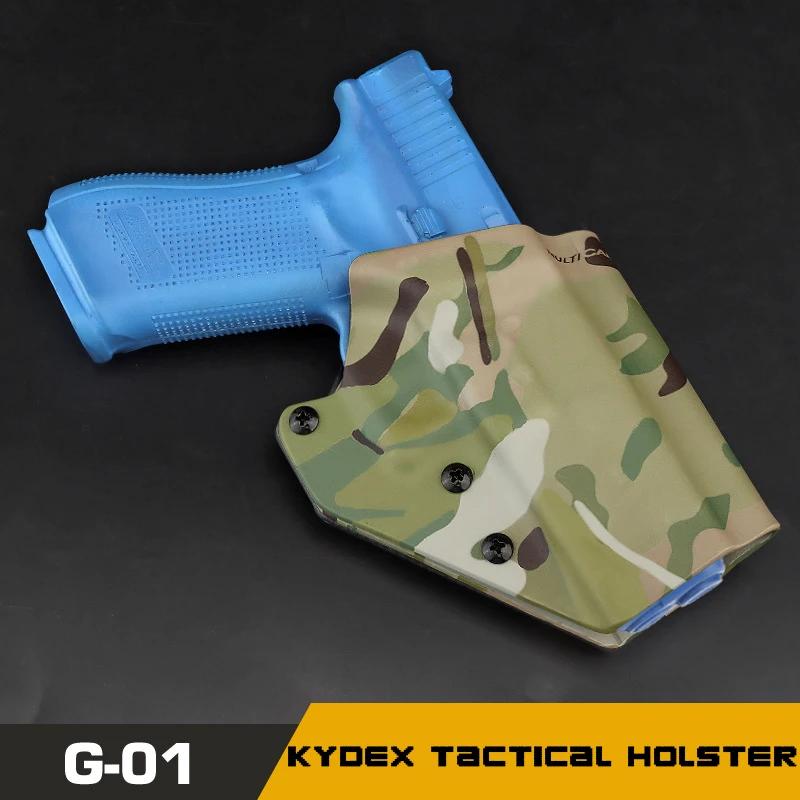 KYDEX – étui de chasse tactique pour pistolet GL17 19 19X 45, étui pour pistolet à ceinture, tractio