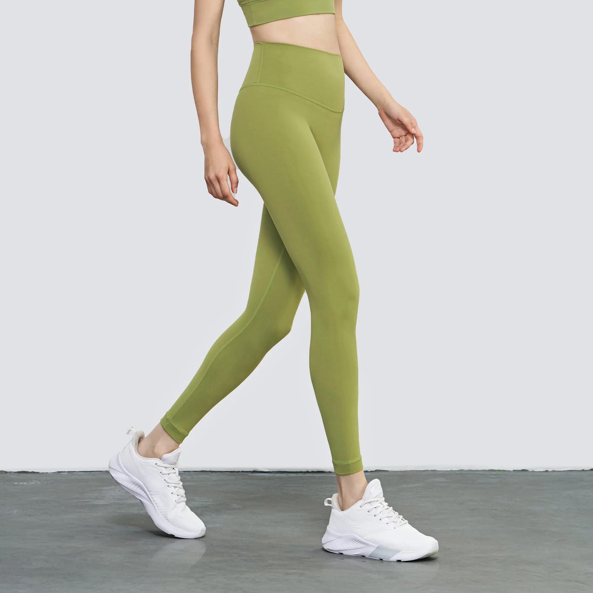 Leggings yoga femmes pantalon sport - Taille haute serré doux jogging entraînement dos poches